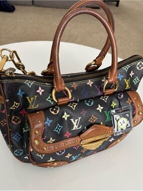 Louis Vuitton Black Multicolor Murakami Monogram Canvas Rita Satchel